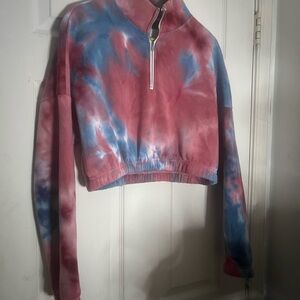 Tie-Dye Cropped Pullover